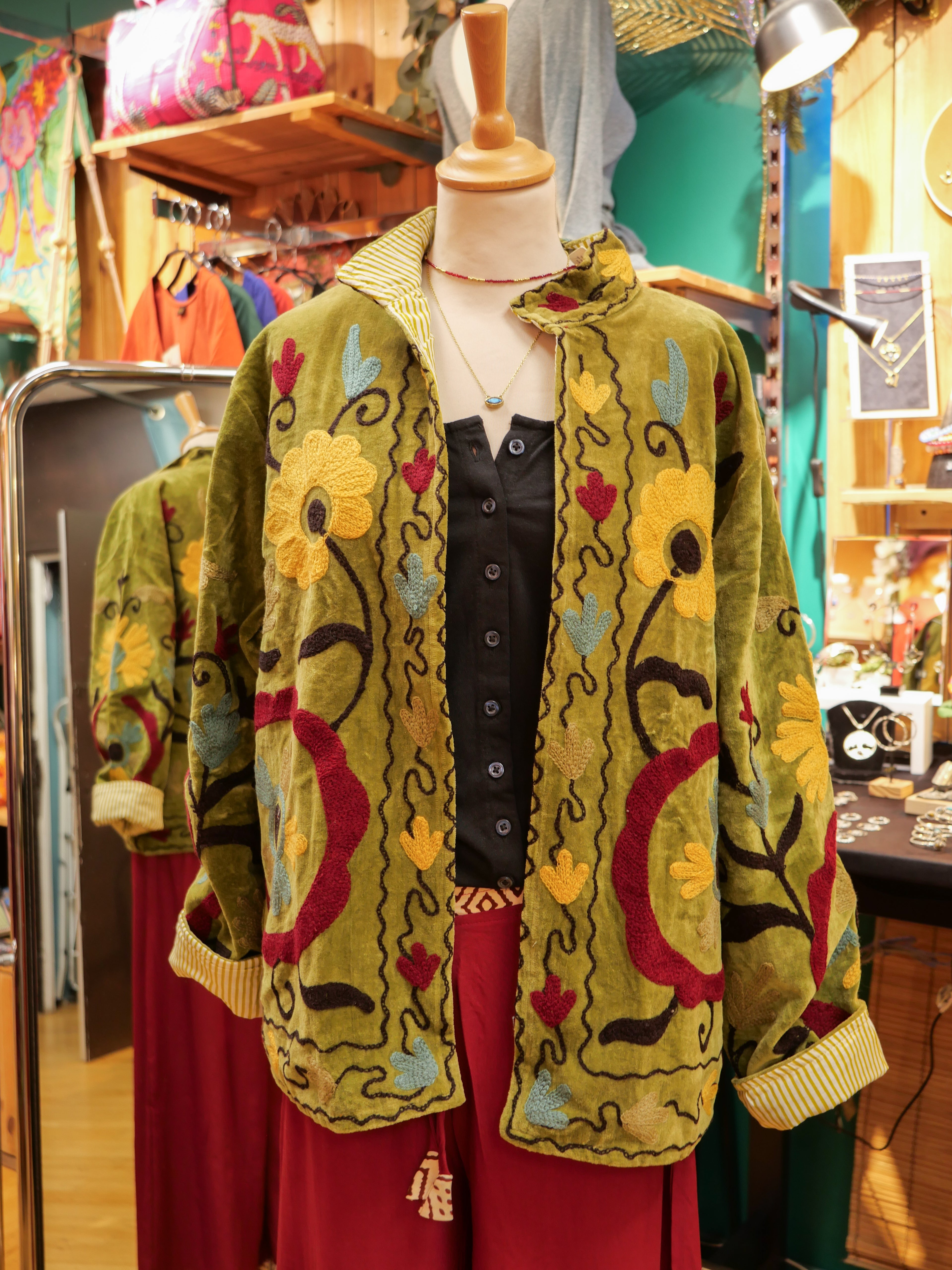 La Veste brodée NÉRU - Flowers